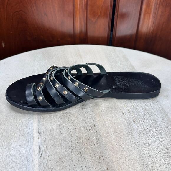 Ancient Greek Sandals Women Niki Nails Sandals Size 39 EU 9 US Black Leather - Picture 4 of 12